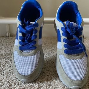 Polo Ralph Lauren grey and blue sneakers